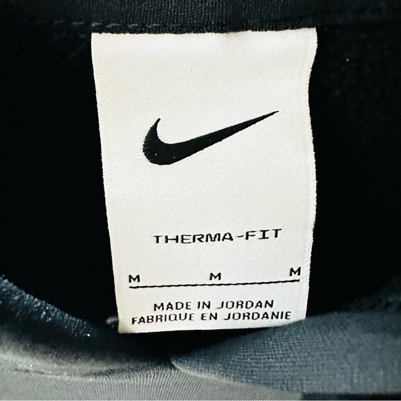 Nike Therma-Fit Unisex Sz Medium Black Pullover Long Sleeve Hoodie - Picture 5 of 6